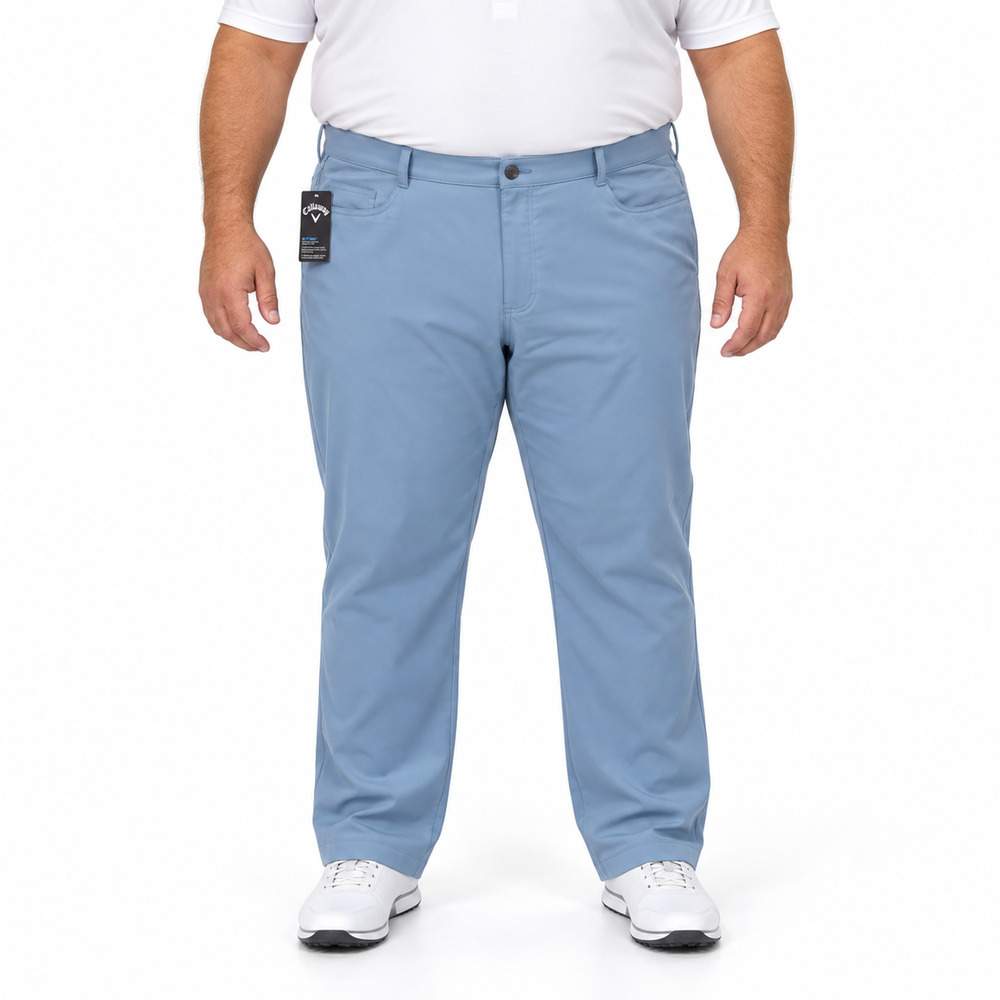 NEW Callaway Pants Mens 42x32 Blue Opti-Dri Stretch Performance Golf Khakis